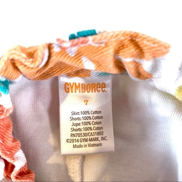 Gymboree Jean Skirt with Bright Floral Print Girls Size 7 - Picture 4 of 6